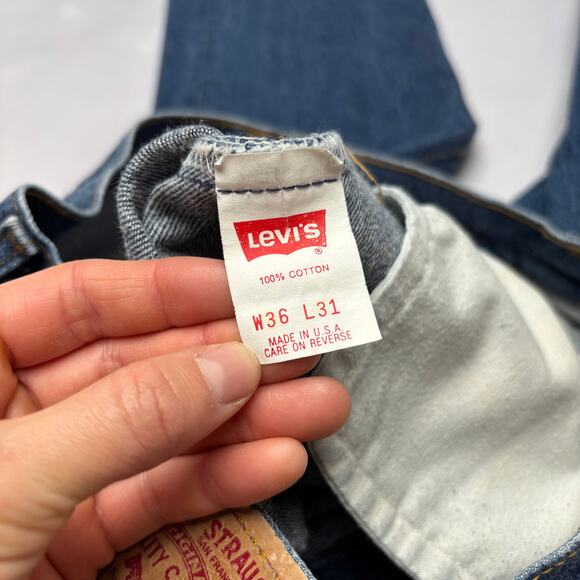 Vintage 80s Levi's 501 Straight Leg Jeans Made in USA 32x28.5 - Picture 10 of 12